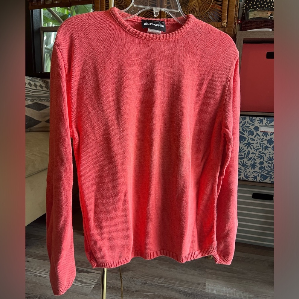 100% Cotton Vintage Pierre Cardin Coral sweater. - Picture 2 of 9